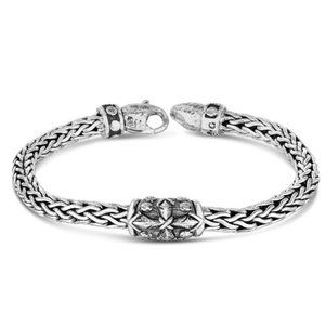 Four Points Woven Men's Bracelet - Sterling Silver